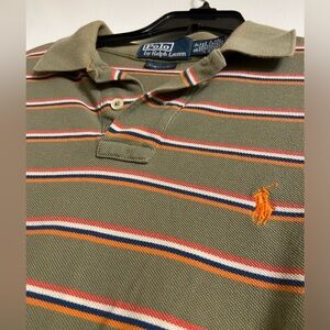 Polo by Ralph Lauren Men’s Polo Vtg Y2K Olive Green Orange Horse Sz Small Unisex